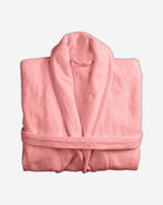 Cotton Home Bathrobe with Pockets Terry Rose Pink