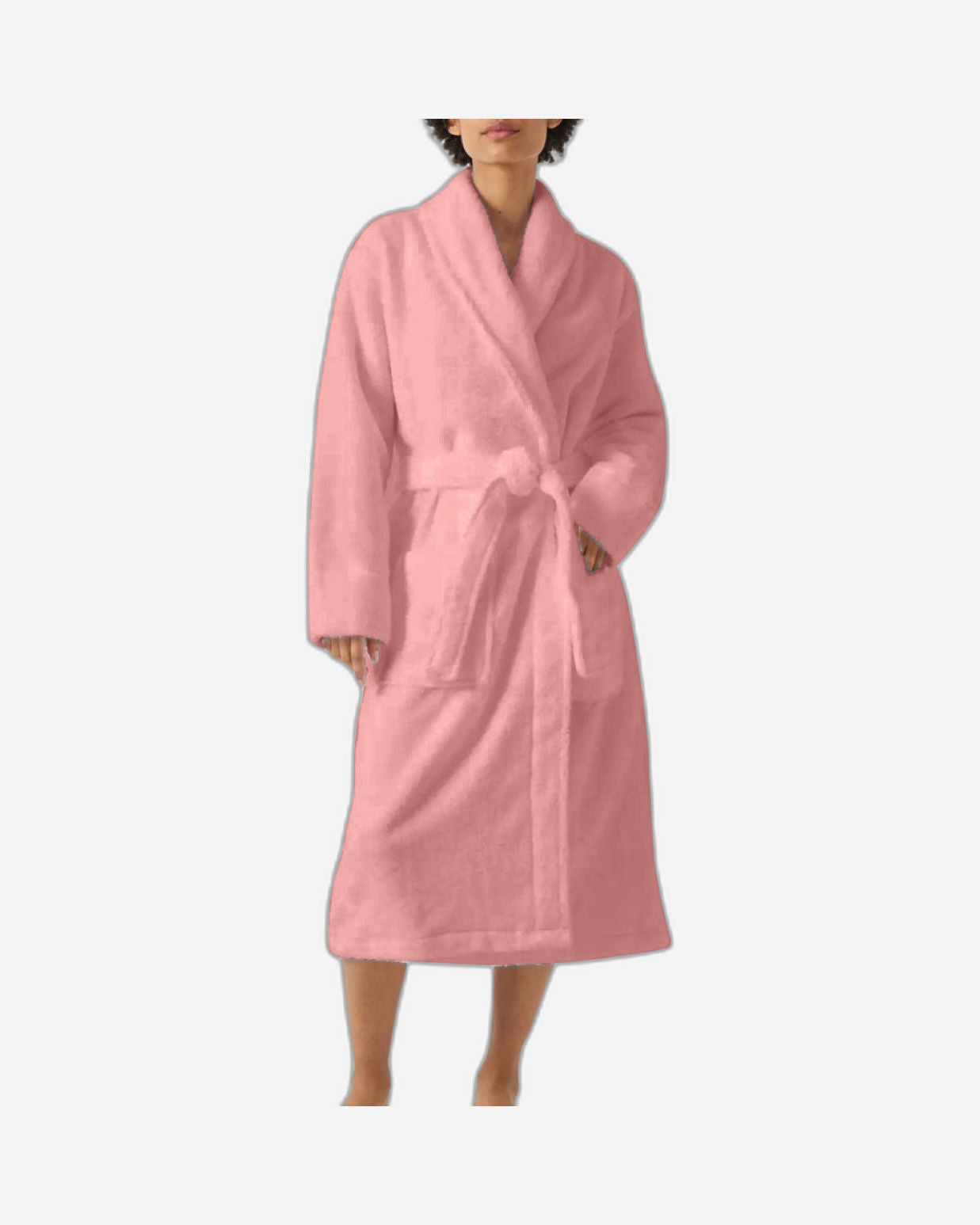 Cotton Home Bathrobe Terry Rose Pink