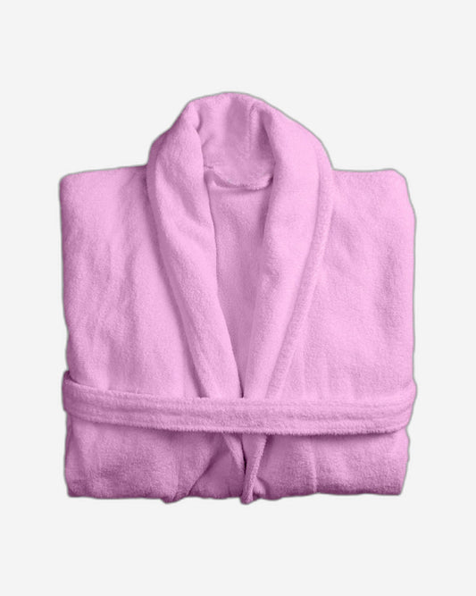 Cotton Home Bathrobe with Pockets Terry Lavender