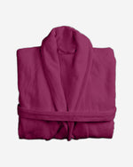 Cotton Home Bathrobe with Pockets Terry Burgundy