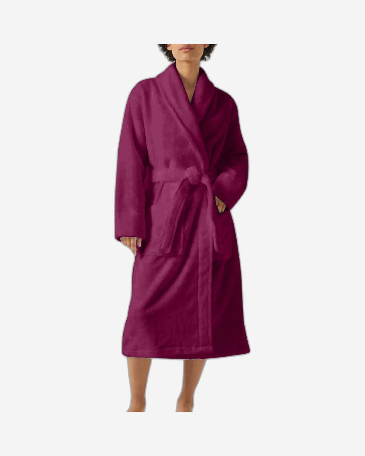 Cotton Home Bathrobe Terry Burgundy