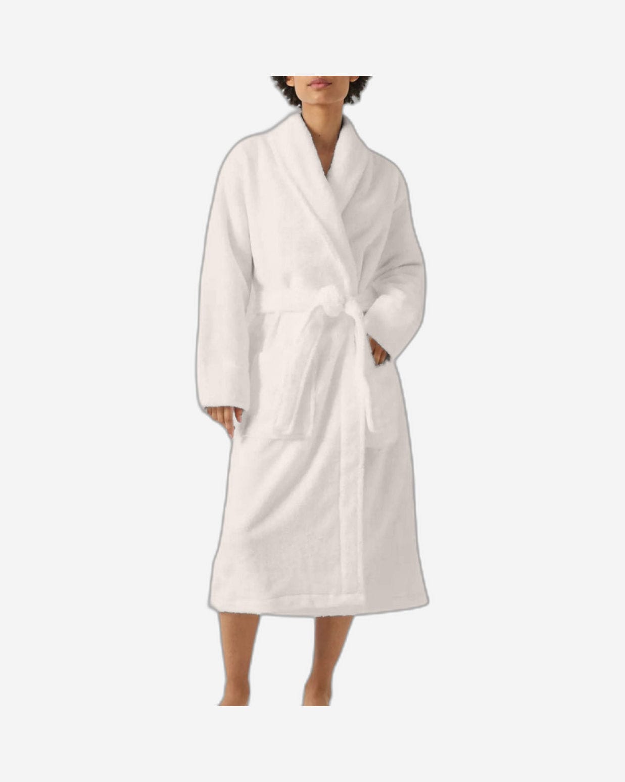 Cotton Home Bathrobe Terry Ivory