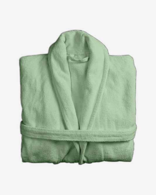 Cotton Home Bathrobe with Pockets Terry Mint Green