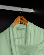 Cotton Home Bathrobe with Pockets Terry Mint Green