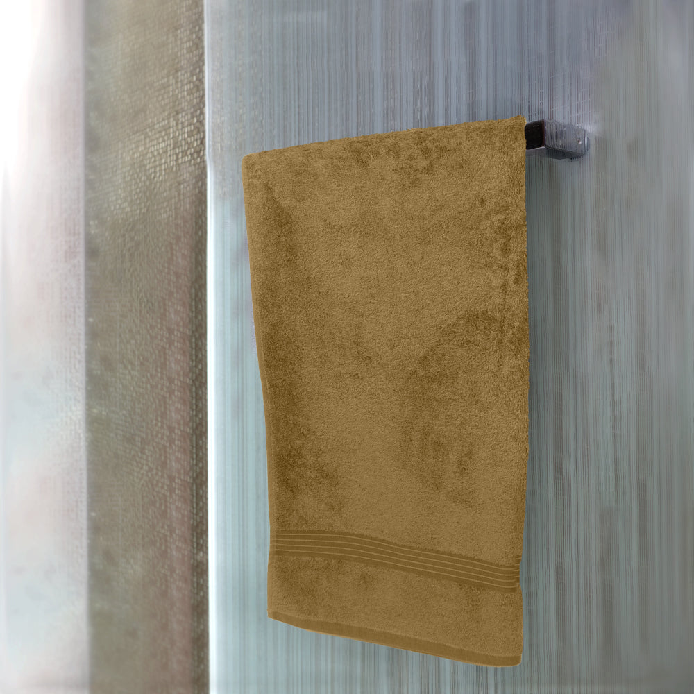 Cotton Home Bath Towel 2-piece Set Camel