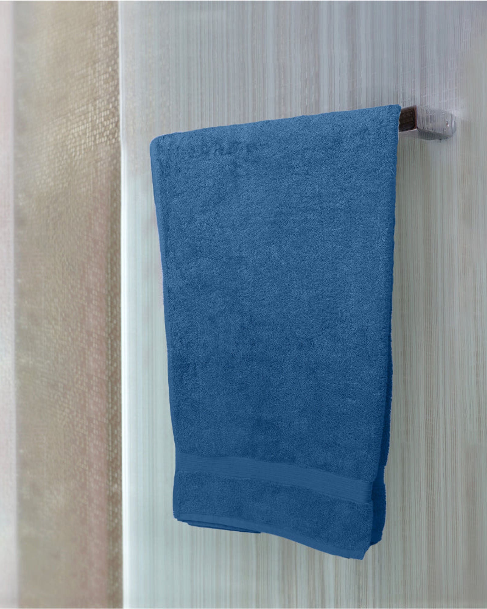 Cotton Home Bath Towel 2-piece Set Dark Blue