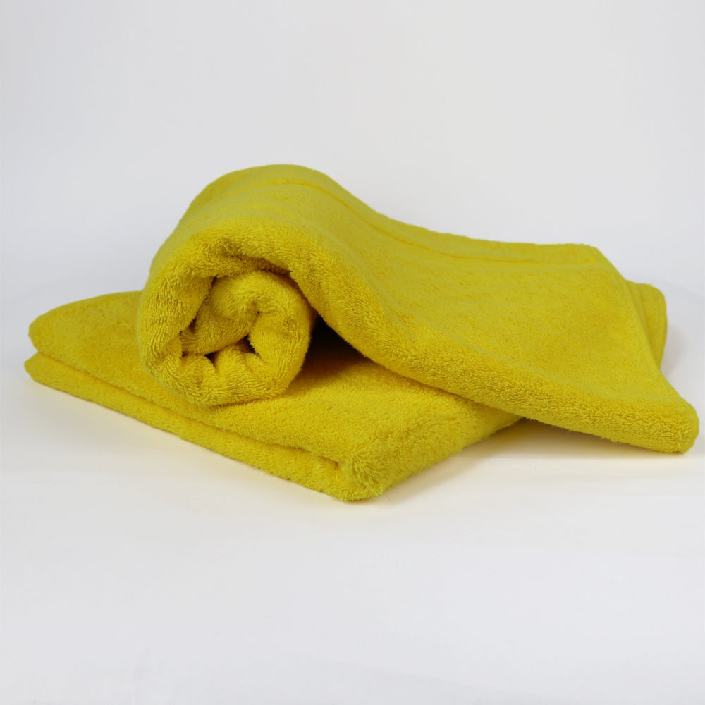 Cotton Home Bath Towel 2-piece Set Yellow