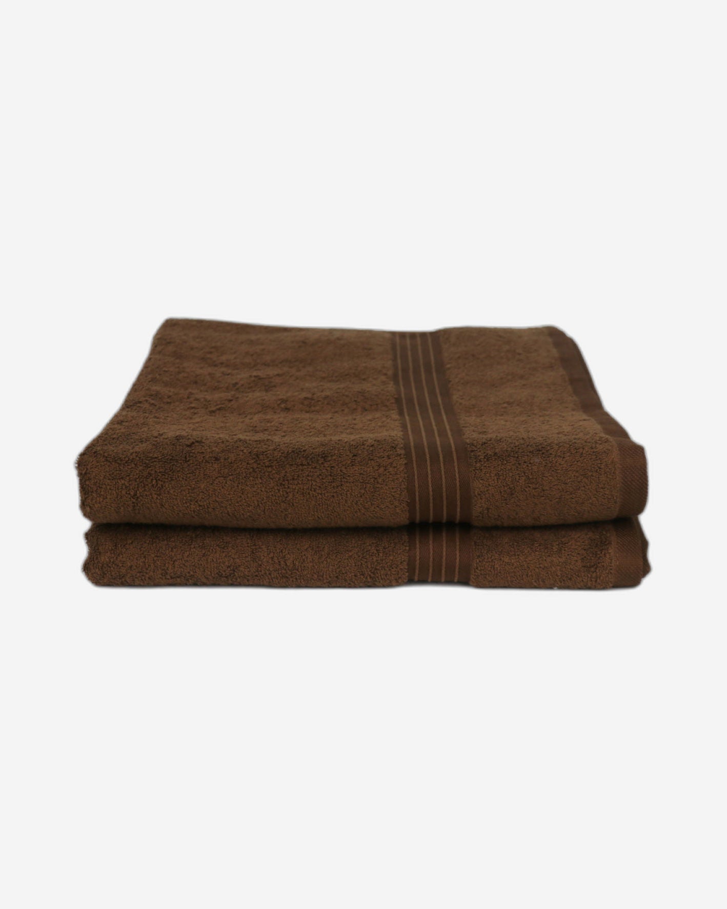 Cotton Home Bath Towel Set 2Pc Brown