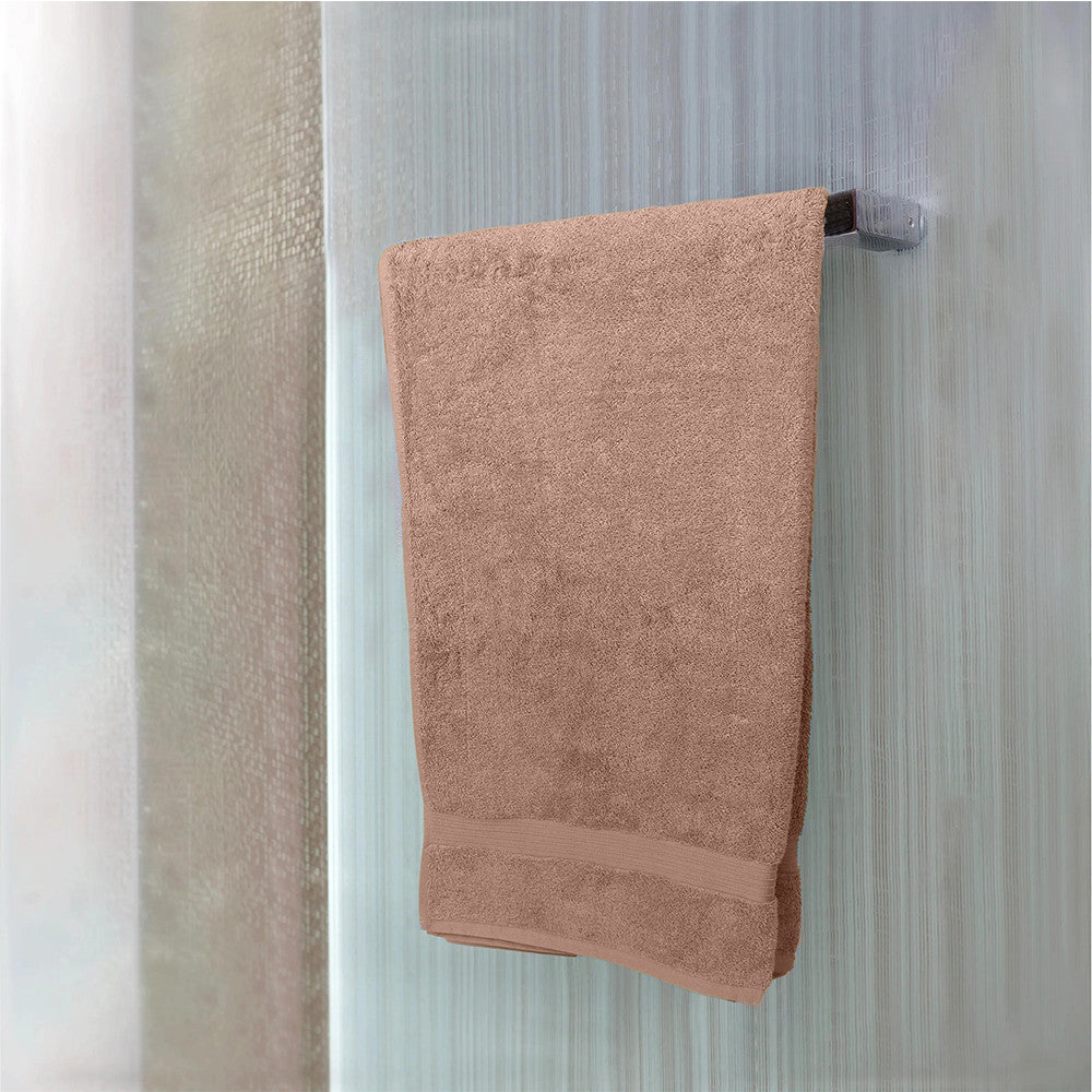Cotton Home Bath Towel 2-piece Set Beige