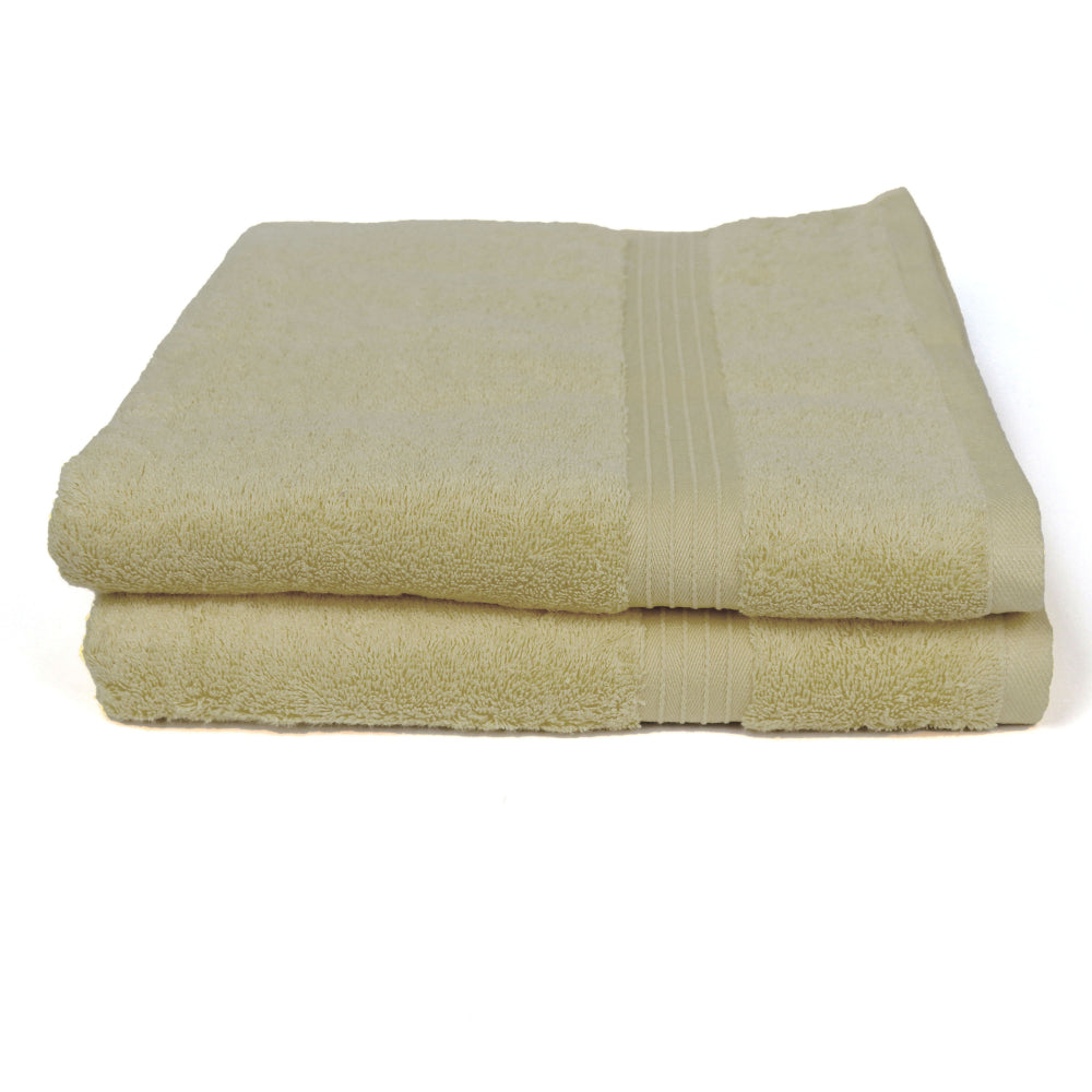 Cotton Home Bath Towel 2-piece Set Cream