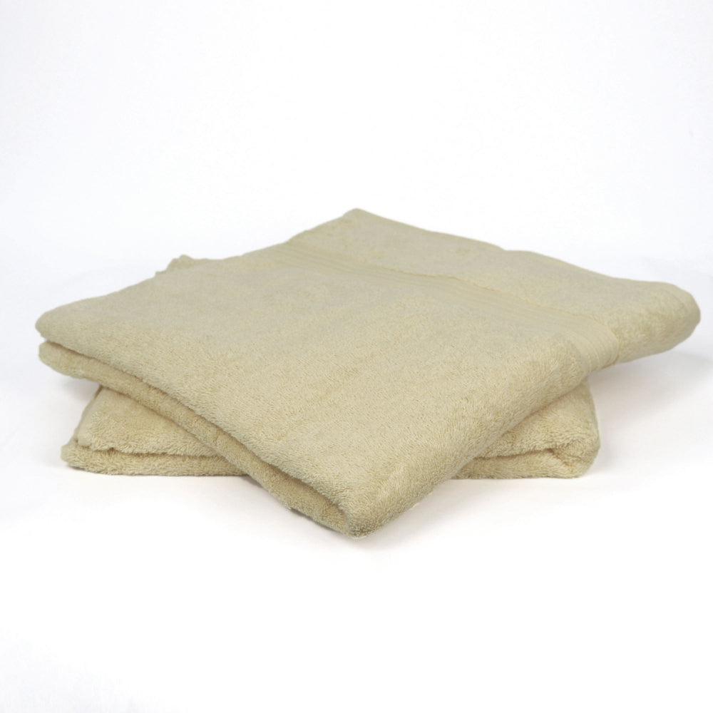 Cotton Home Bath Towel 2-piece Set Cream