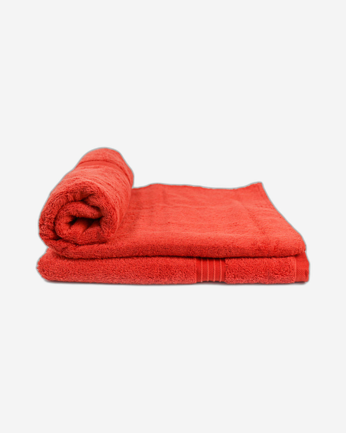 Cotton Home Bath Towel 2-piece Set Red