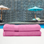 Cotton Home Bath Towel Set 2Pc Pink