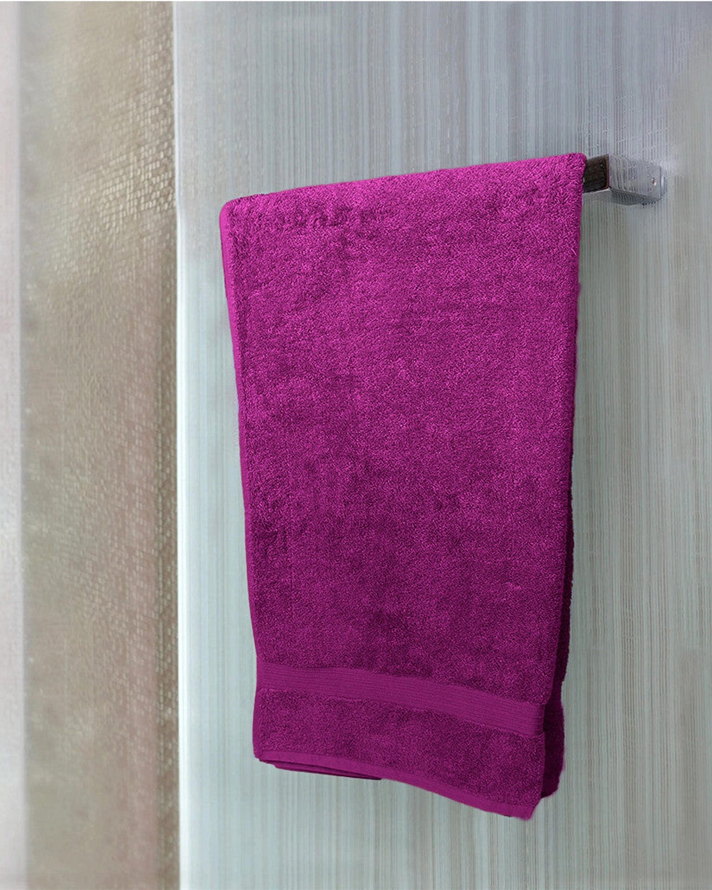 Cotton Home Bath Towel Set 2Pc Purple