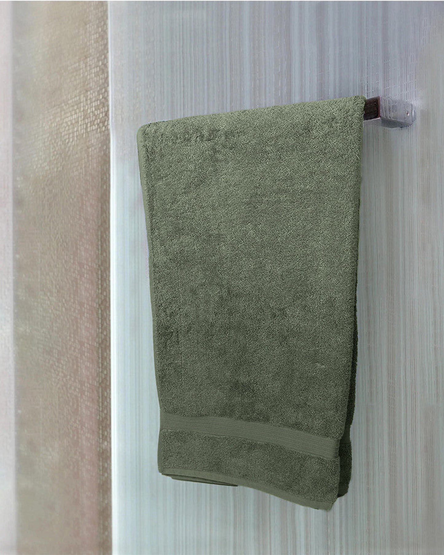 Cotton Home Bath Towel Set 2Pc Army Green