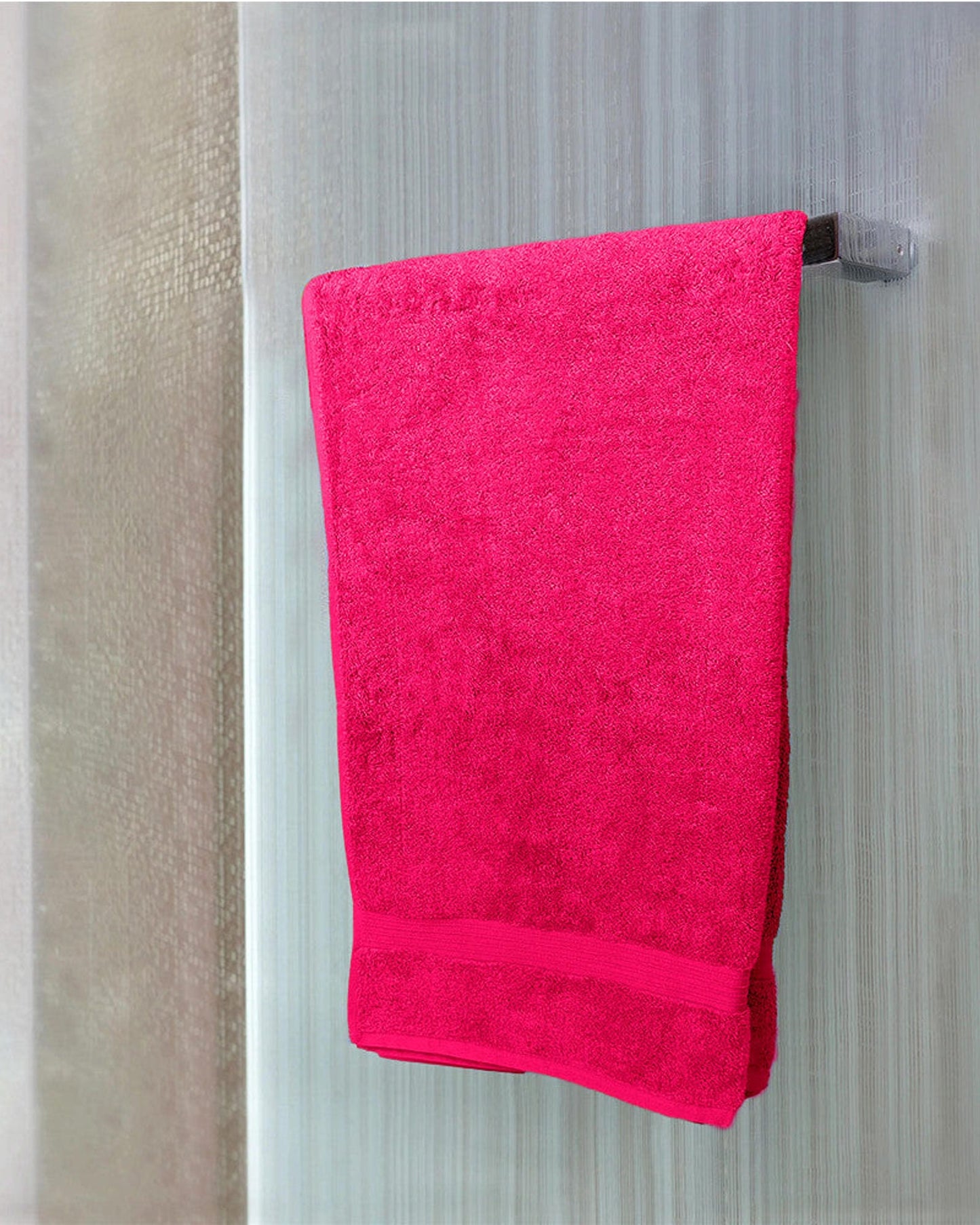 Cotton Home Bath Towel Set 2Pc Fuscia