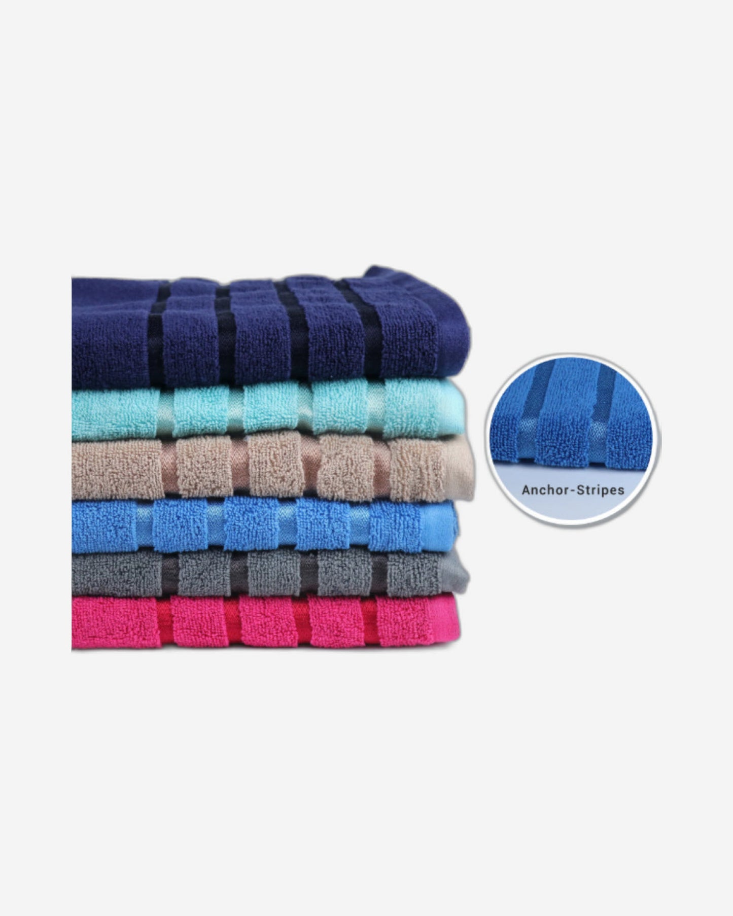 Cotton Home Bath Towel Aqua Breeze Hot Pink