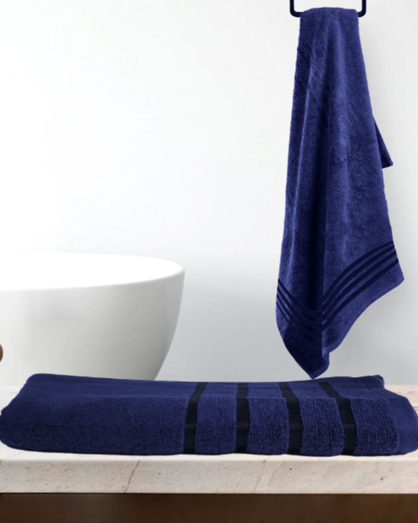 Cotton Home Bath Towel Aqua Breeze Violet