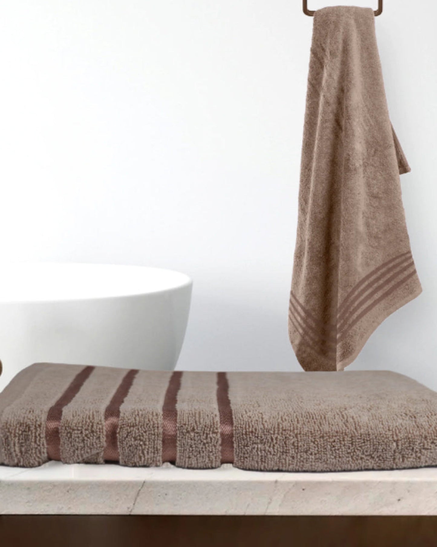 Cotton Home Bath Towel Aqua Breeze Copper