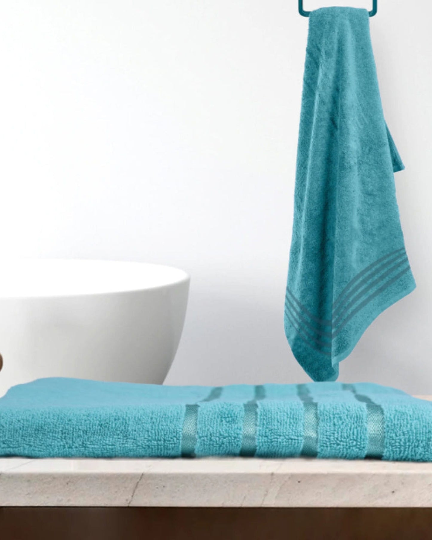 Cotton Home Bath Towel Aqua Breeze Aqua Green