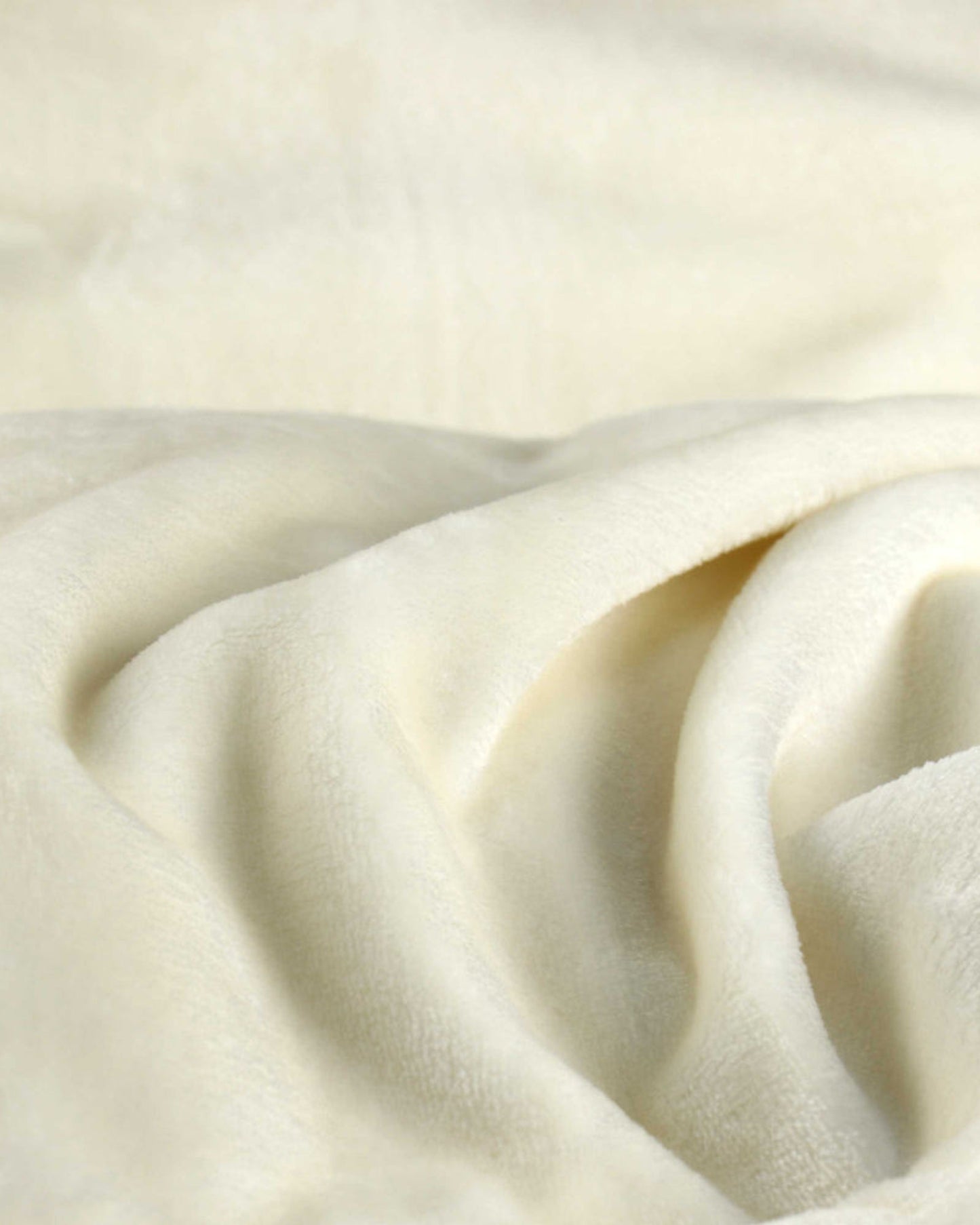 Cotton Home Microflannel Blanket Cream