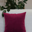Cotton Home Cushion Velvet Burgundy