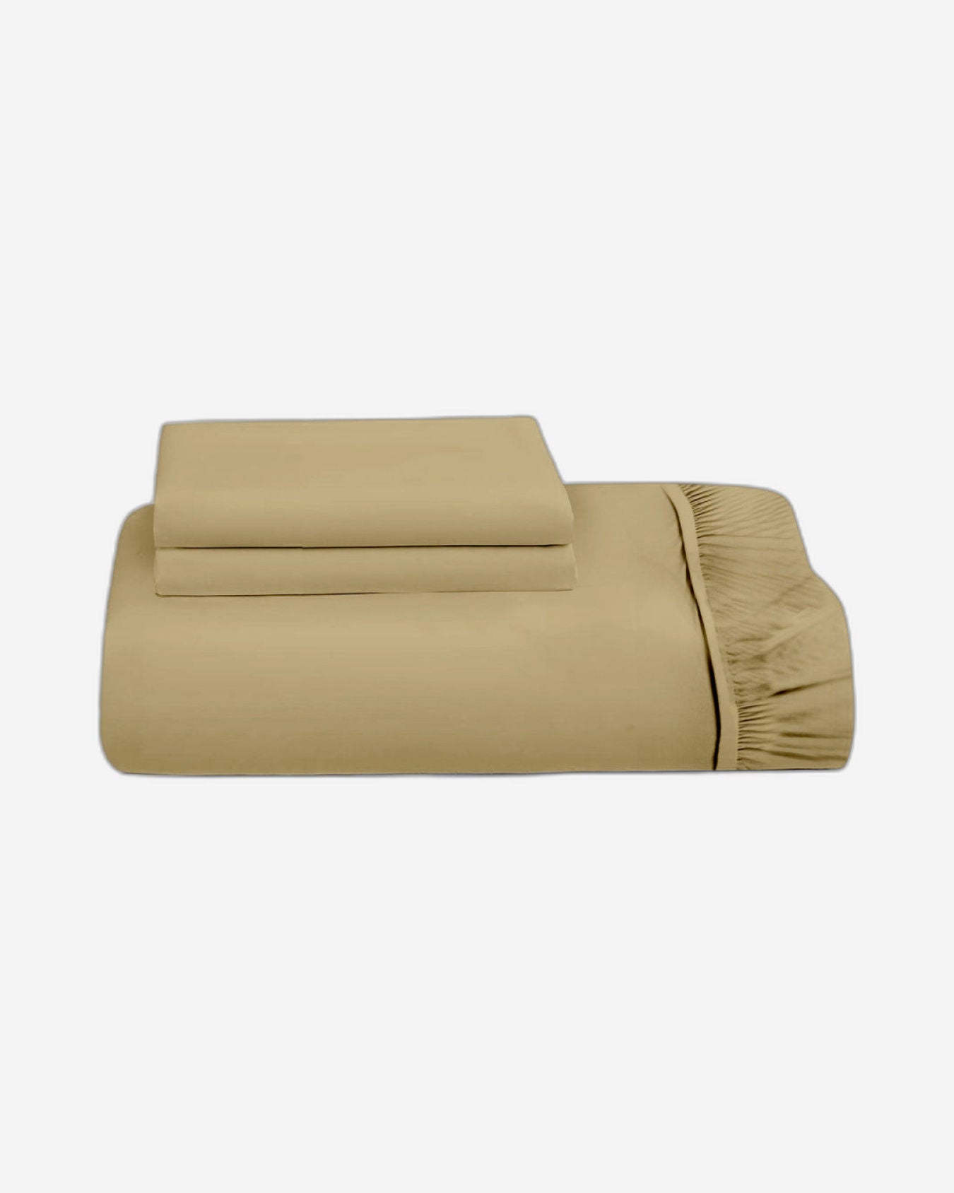 Cotton Home Fitted Sheet Set 3Pc Super Soft Mustard