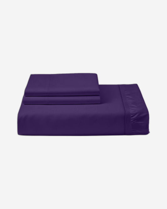 Cotton Home 3-piece Super Soft Fitted Sheet Set Violet