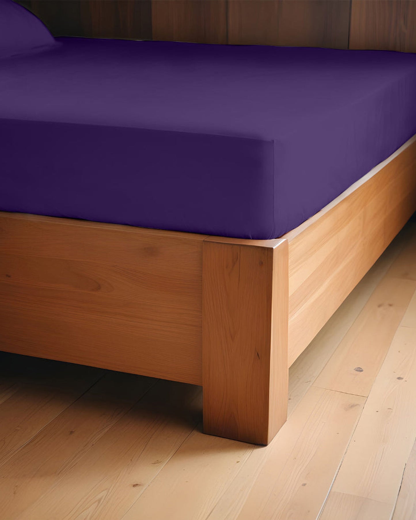 Cotton Home Fitted Sheet Set 3Pc Super Soft Violet