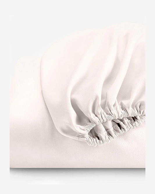 Cotton Home 3-piece Super Soft Fitted Sheet Set Ivory