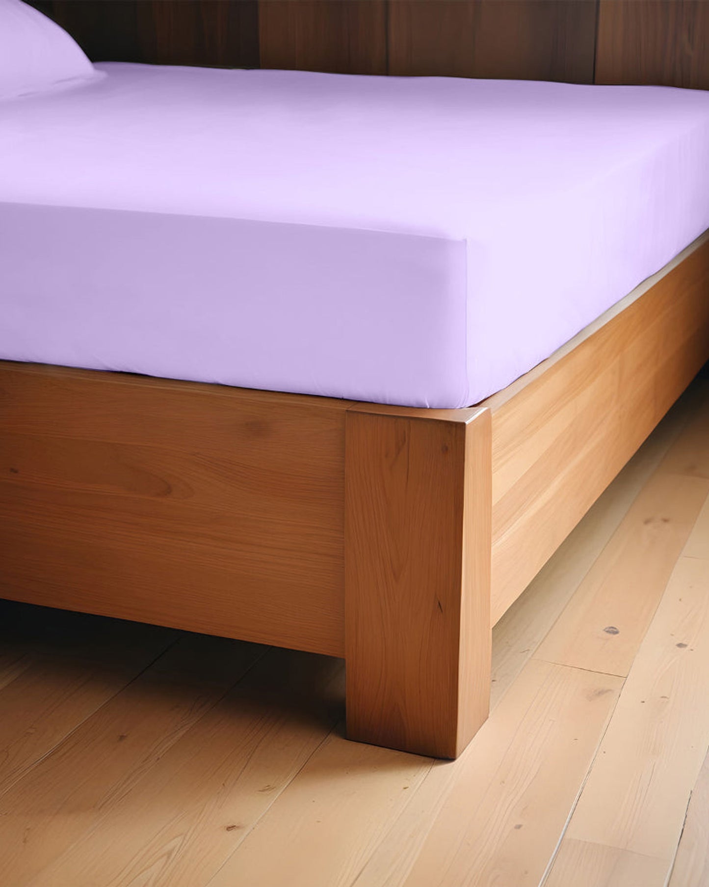 Cotton Home Fitted Sheet Set 3Pc Super Soft Light Purple