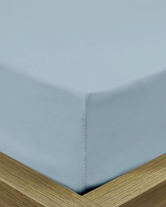 Cotton Home 3-piece Super Soft Fitted Sheet Set Metallic Blue