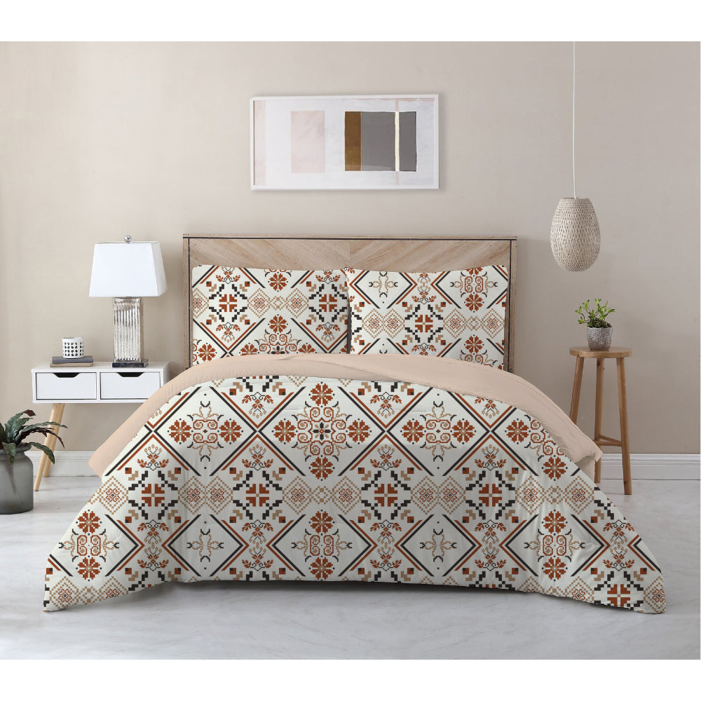 Cotton Home 3-piece set Printed Comforter Geometric Fusion
