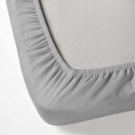 Cotton Home Fitted Sheet Set 3Pc Super Soft Grey