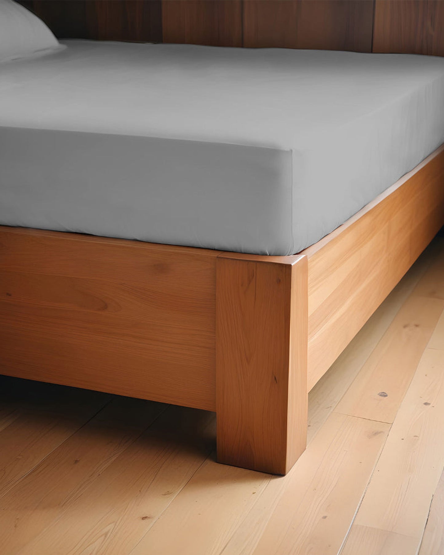 Cotton Home Fitted Sheet Set 3Pc Super Soft Grey