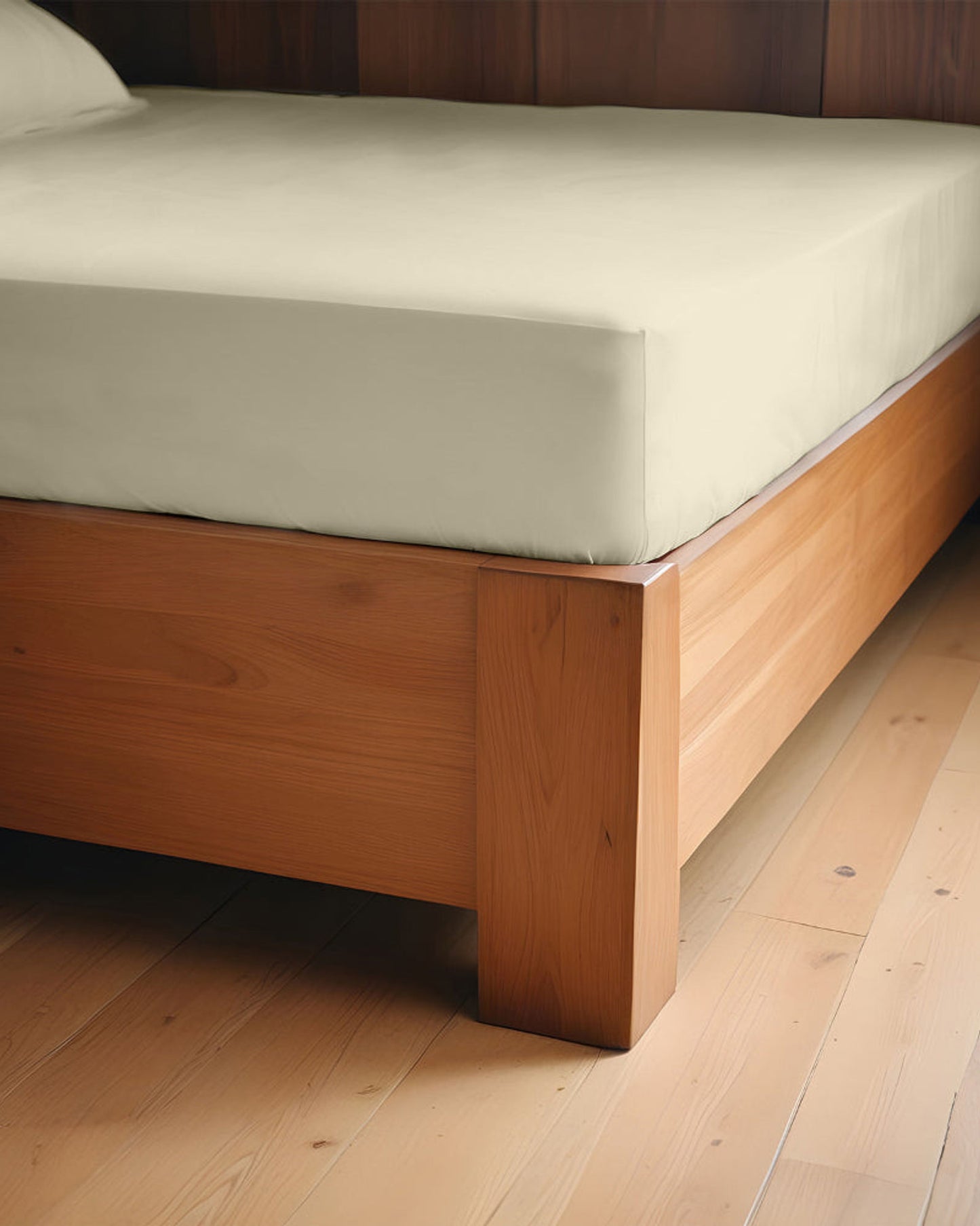 Cotton Home Fitted Sheet Set 3Pc Super Soft Beige