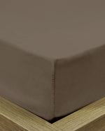 Cotton Home Fitted Sheet Set 3Pc Super Soft Chocolate Brown