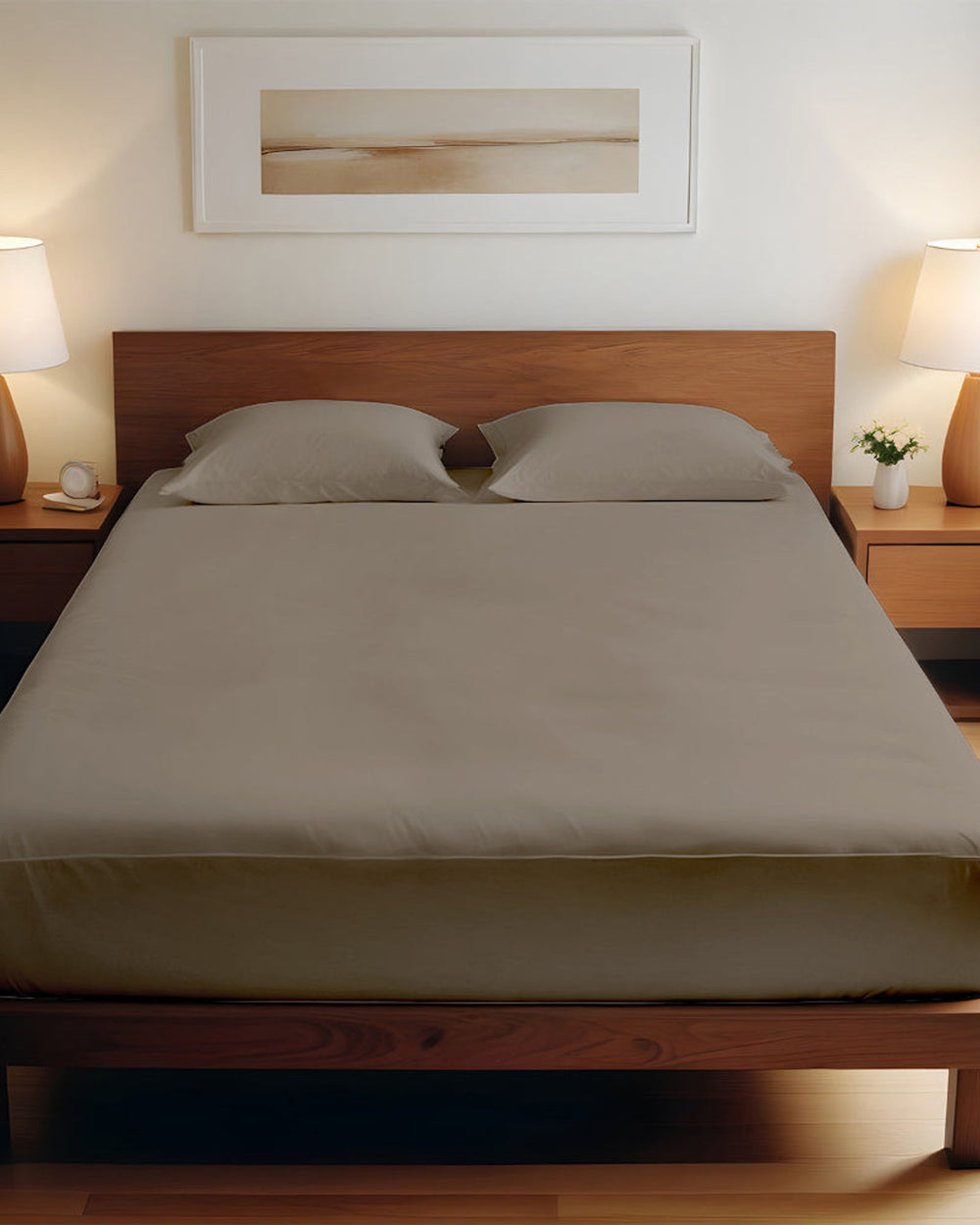 Cotton Home Fitted Sheet Set 3Pc Super Soft Chocolate Brown