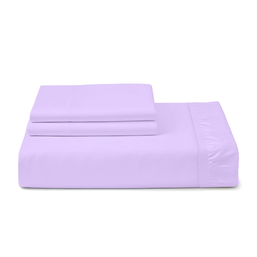 Cotton Home Fitted Sheet Set 3Pc Super Soft Light Purple