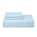 Cotton Home Fitted Sheet Set 3Pc Super Soft Sky Blue