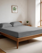 Cotton Home 3-piece Super Soft Fitted Sheet Set Silver