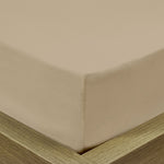 Cotton Home Fitted Sheet Set 3Pc Super Soft Beige