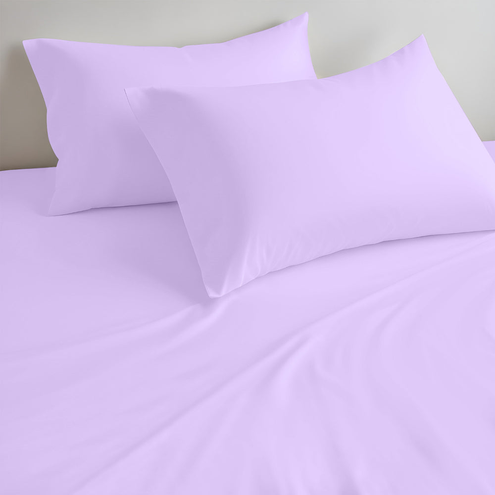Cotton Home Fitted Sheet Set 3Pc Super Soft Light Purple
