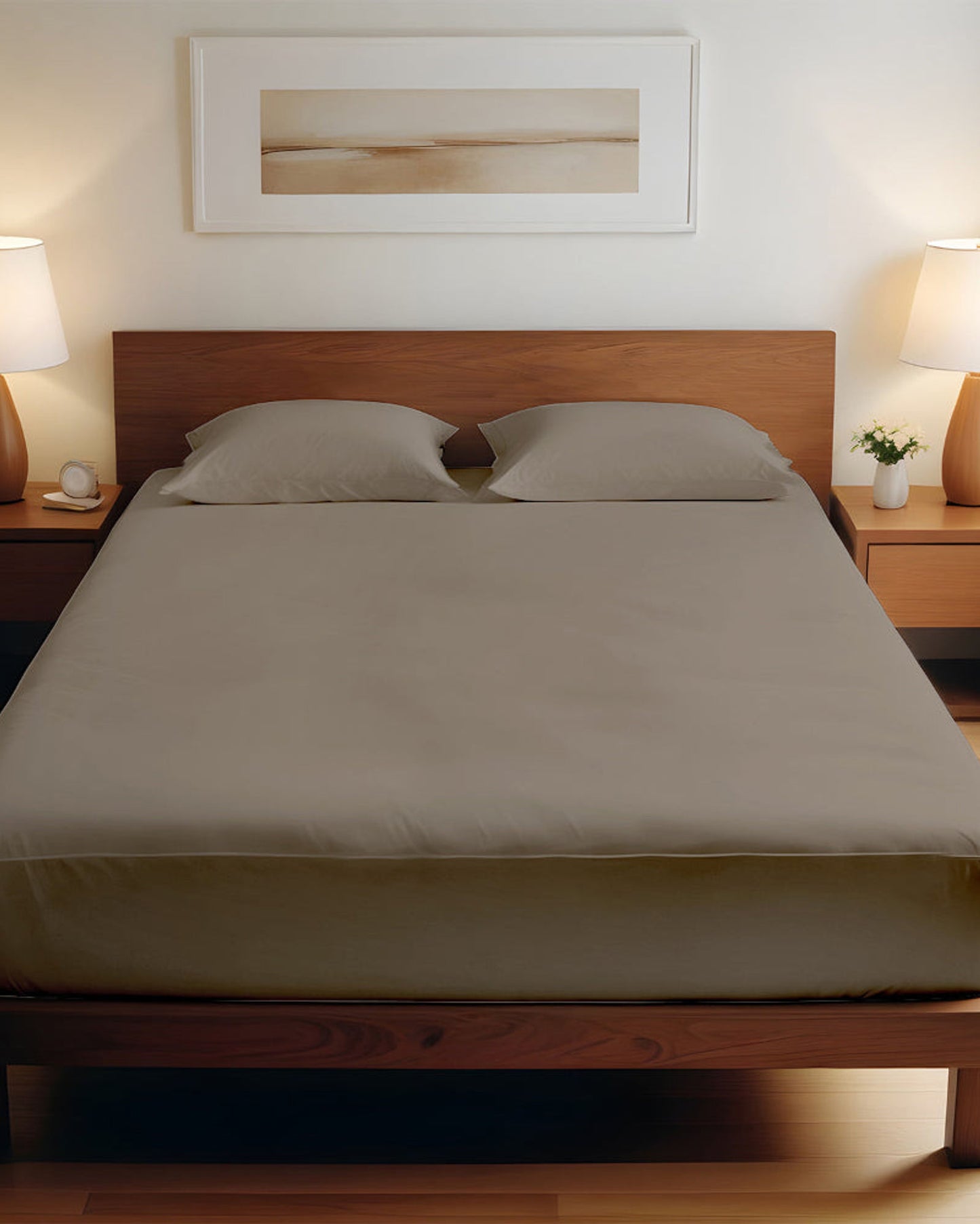 Cotton Home Fitted Sheet Set 3Pc Super Soft Chocolate Brown