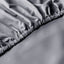 Cotton Home Fitted Sheet Set 3Pc Satin 300TC Silver