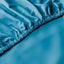 Cotton Home Fitted Sheet Set 3Pc Satin 300TC Turquoise