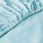 Cotton Home Fitted Sheet Set 3Pc Satin 300TC Sky Blue