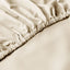 Cotton Home Fitted Sheet Set 3Pc Satin 300TC Cream