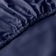 Cotton Home Fitted Sheet Set 3Pc Satin 300TC Navy Blue