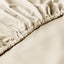 Cotton Home Fitted Sheet Set 3Pc Satin 300TC Cream